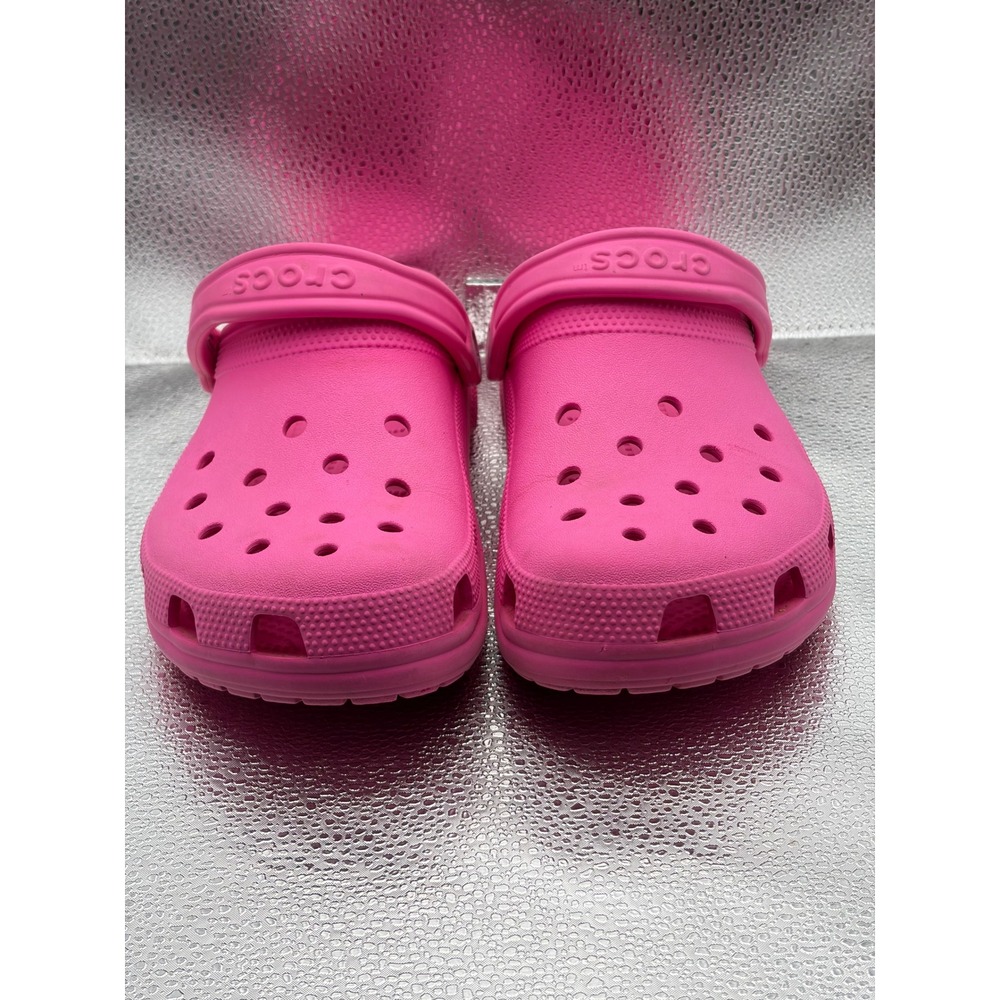 Crocs Classic Clogs Electric Pink Unisex M8 W10 Comfort Slip On Shoes